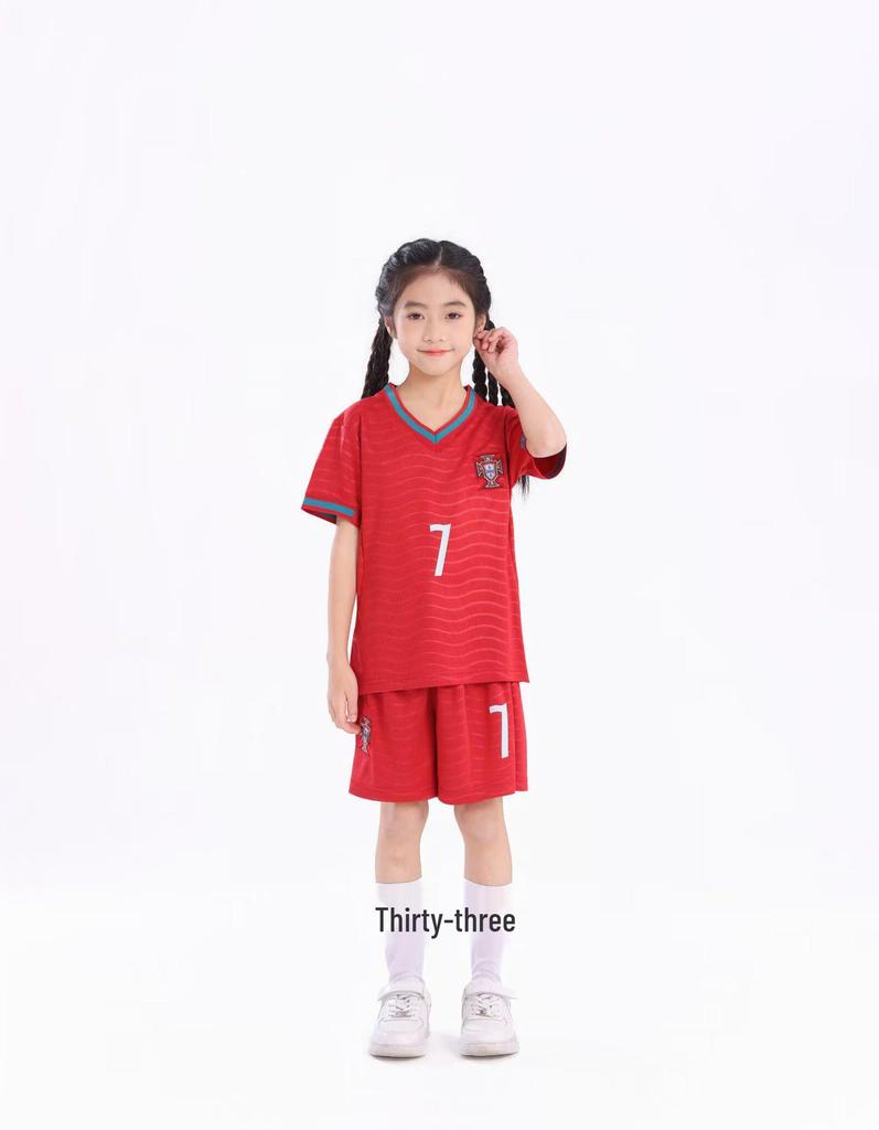 Portugals Nationalteam Fotbollströja (2026-27) för Barn & Vuxna, Storlekar 14-3XL.