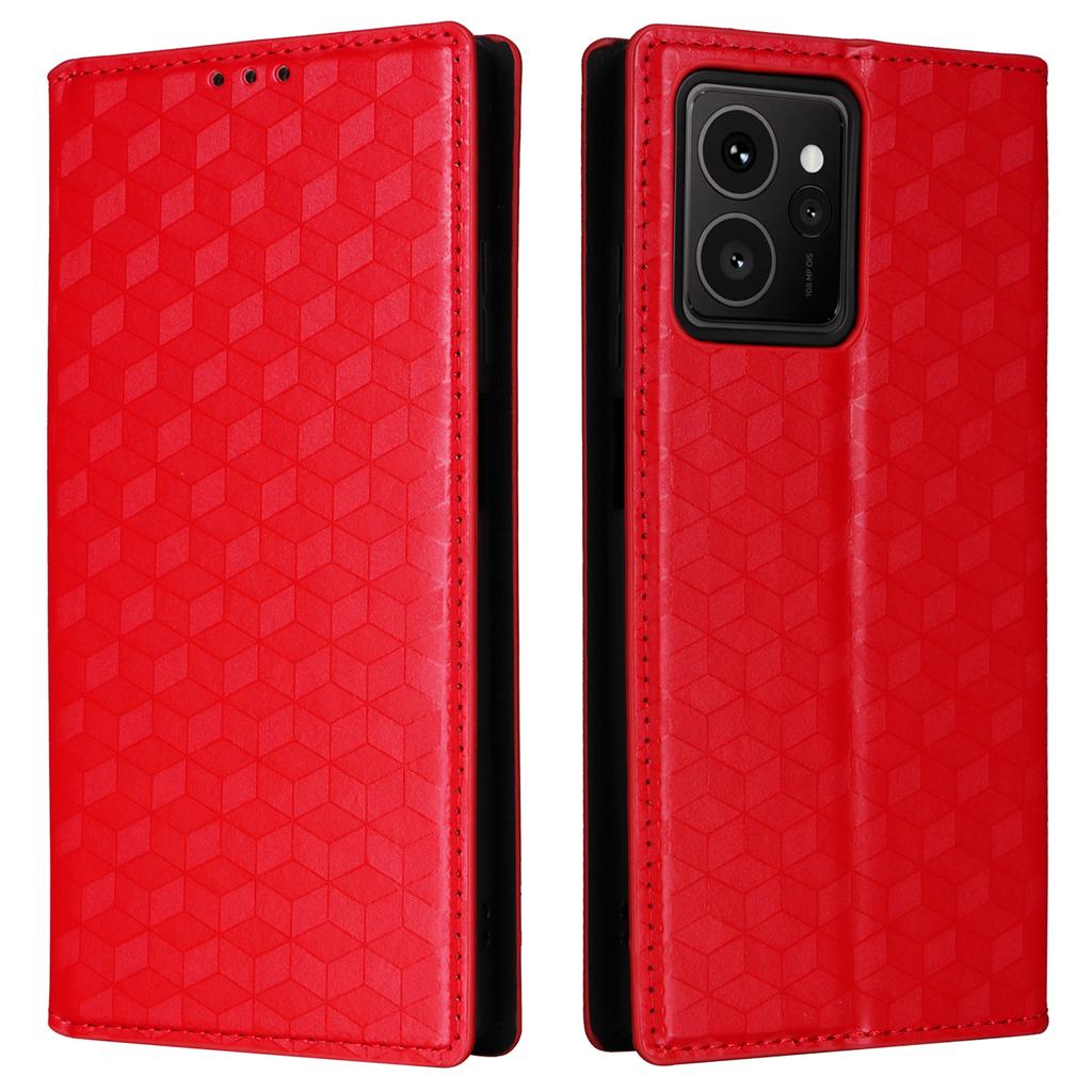 Für HMD Skyline Brieftasche Hülle Rauten geprägtes Leder Handyhülle