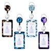 Work Office Badge Holder Fashionable Badge Holder Retractable Reel Stylish Id Card Protector for Work School Professionals Badge