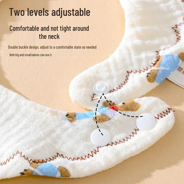 Weiches sechslagiges Baby-Lätzchen aus reiner Baumwolle - Mullwindel für Neugeborene