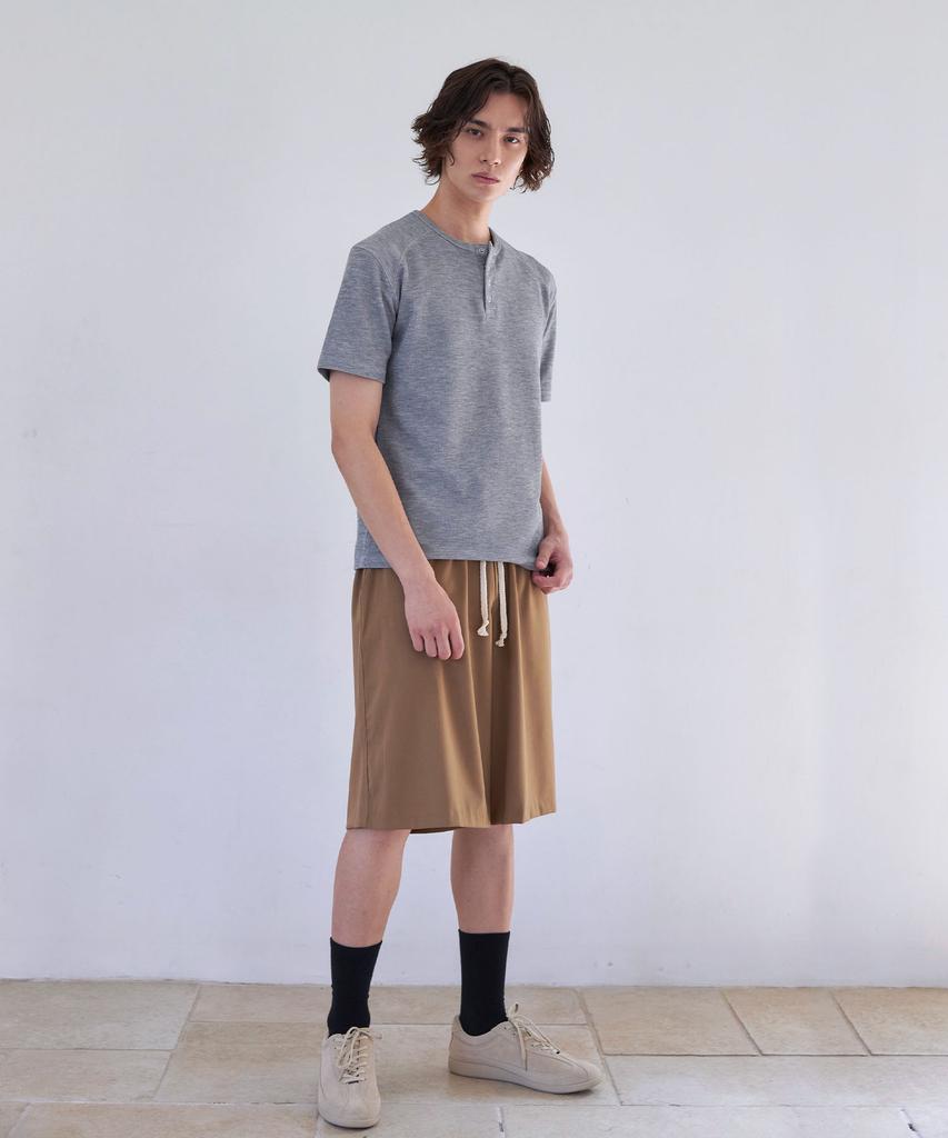 SENTAIR Contour Henley Neck Half T-Shirt _Gray