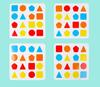 Montessori Geometric Shape Matching Puzzle - Wooden Cognitive Toy for Children Ages 2-3