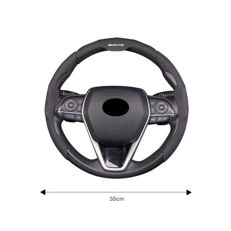 Pokrowiec na kierownicę samochodową Skórzany Ochraniacz Przeciw Futru Dla Mercedes Benz AMG W203 W206 W220 W205 W211 W212 W201 W168 W169 W167 GLC