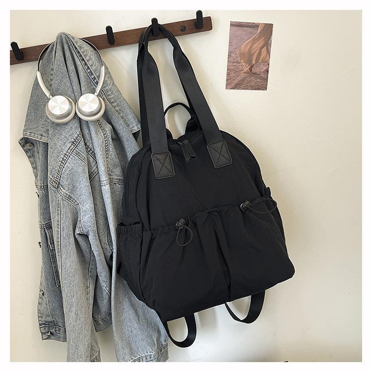 Schoolbag Simple Niche Backpack Portable Casual Large Capacity Shoulder Bag Loose Fashion Versatile Commuter Women's Backpack