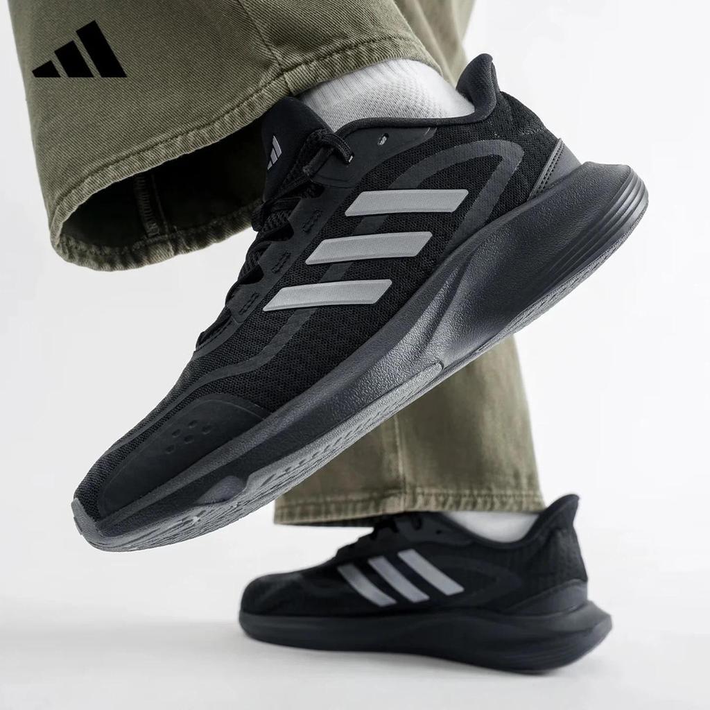 Adidas Men's Running Shoes, Spring Black Knight Outdoor Lightweight Durable Breathable Casual Travel Sneakers, Black