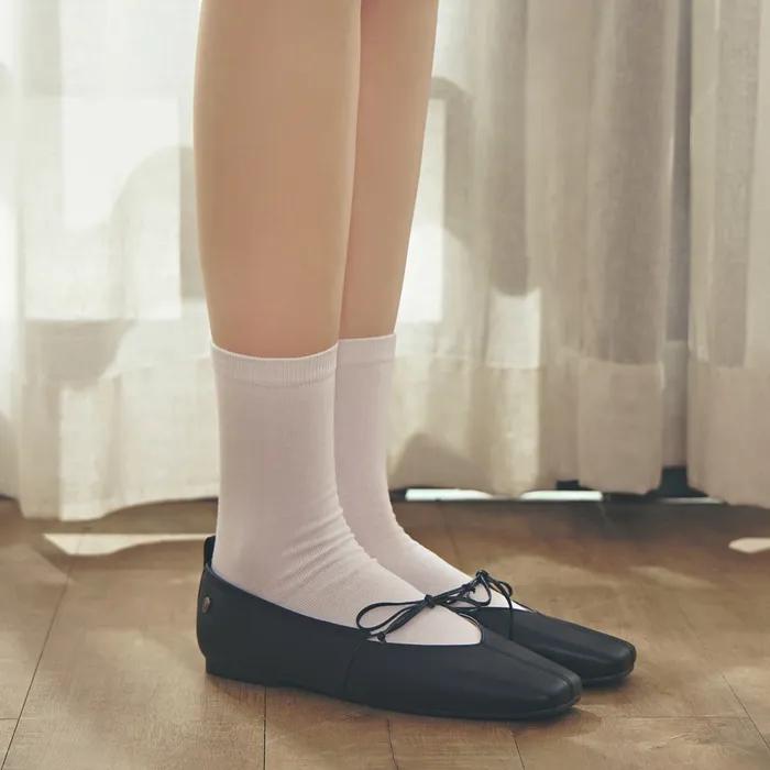 [3SET] Basic Color Daily Pick-and-Pick 3-Piece Socks Set (Jeje + Momo + French)