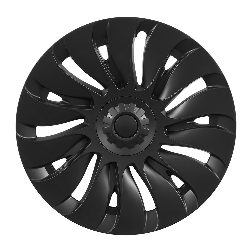 Hubcaps Wheel Covers for 2021-2024 Tesla Model Y, 19 Inch Set of 4 Wheel Rim Cover Hubcaps OEM Style Replacement, R19 Size Snap On Car Hub Caps,