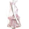 Abito Mini Dolce da Donna con Allacciatura Halter in Pizzo Sexy Senza Schiena Volant Impilati A-line Aderente Moda Femminile Abiti da Festa da Principessa