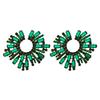 New Vintage Hollow Round Crystal Drop Dangle Earrings Trend Statement Rhinestone Ear Ring For Women Fashion Colorful Jewelry