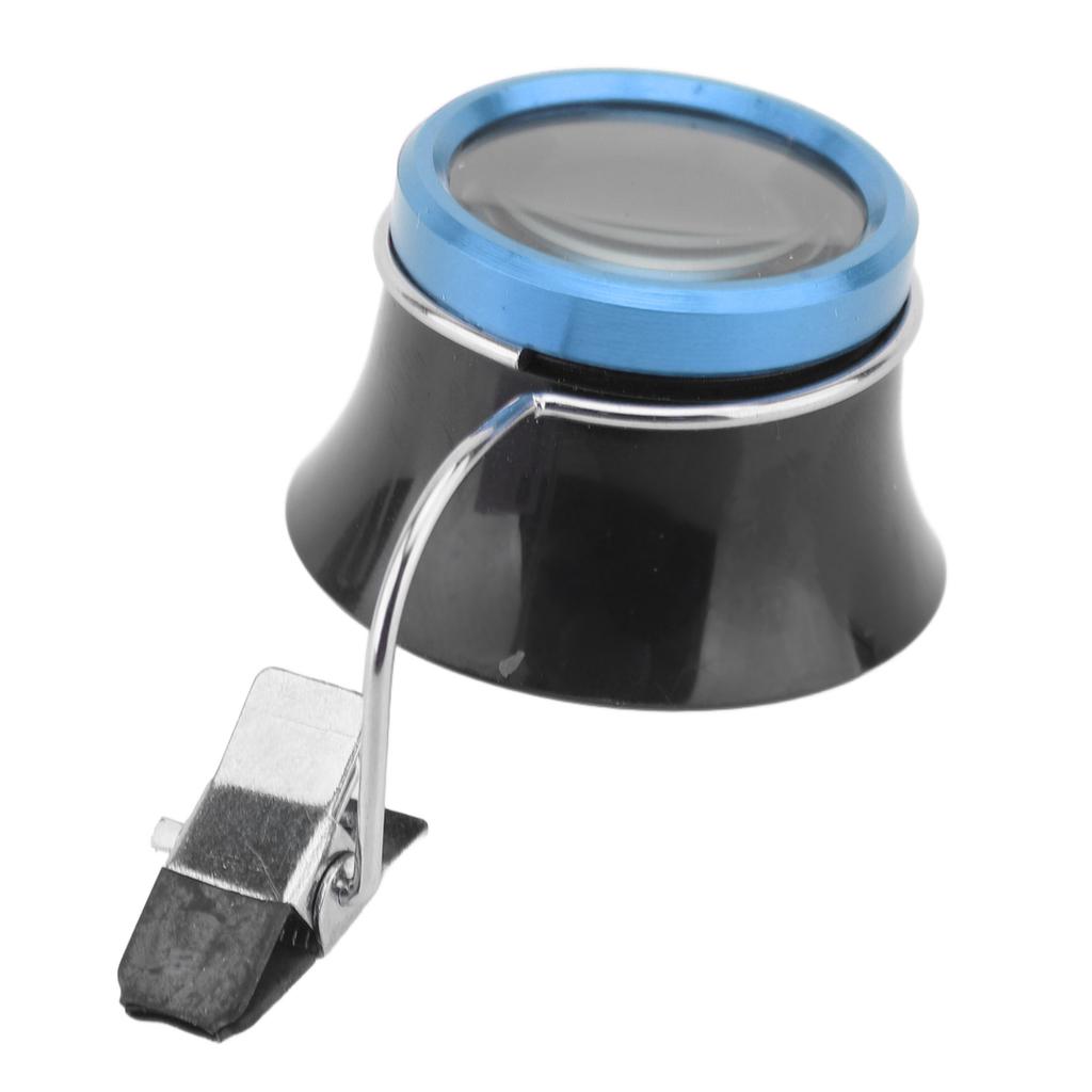 10X Jewelry Loupe Magnifier Repair Tool Portable Aluminum Alloy Jewelry Eye Loupe Pocket Magnifying Glass Blue