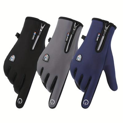 Gants de sport d'extérieur froids et coupe-vent à écran tactile froid adaptés au cyclisme et au ski, voyage en solo, gants d'hiver chauds pour hommes et femmes
