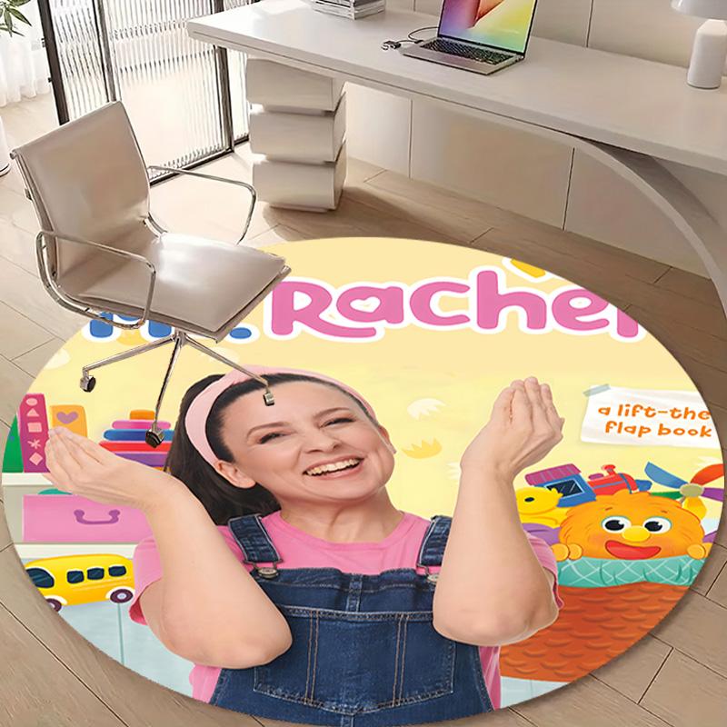 1pc Ms Rachel3 Design Printed Area Round Carpet for Bedroom Living Room Home Decor Rugs Mat Non Slip Mat Rug for Bedside
