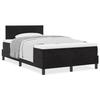 Lit à ressort vidaXL avec matelas Noir 120x200 cm Velours 3339232
