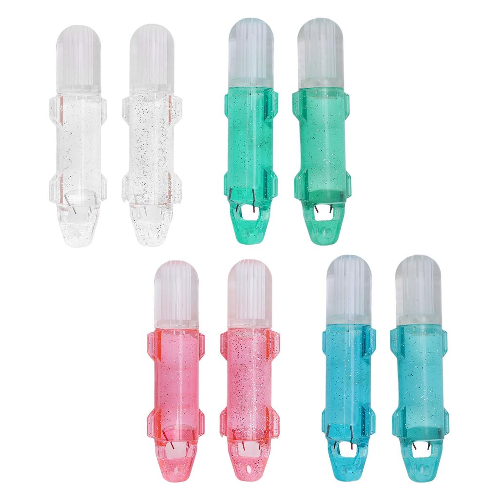 2PCS Underwater Fishing Light Fiber Optic LED Deep Drop Fishing Light Flashing Attractants Fish Lamp