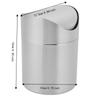 Silver Desktop Trash Can Swing Lid Swing Lid Trash Can Sleek Mini Trash Can  Kitchen