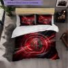 AC Milan Pattern 3 Pieces Bedding Set Soft Microfiber Duvet Cover with Pillow Cases for Bedroom