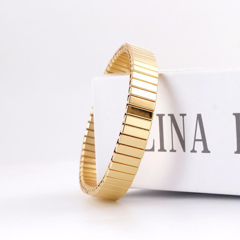 Niche Design Sense Full -Light Elastic Bracelet Stainless Steel Fashion Women 'S Jewelry 