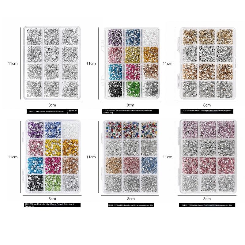 Cut Small Round Rhinestones With High-Shine Finish Flatback Inlay Nail Art Crystals For Uv Gel Nails Or Stage Makeup