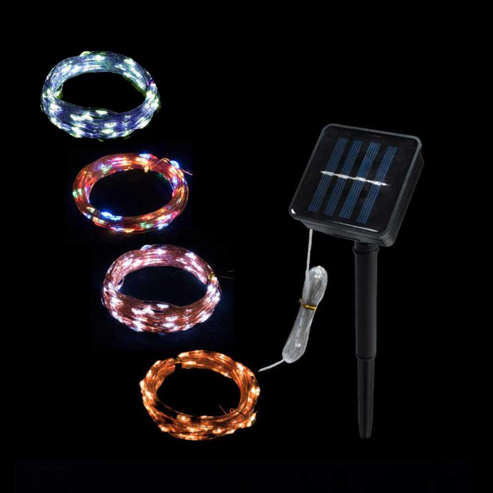 Solar Copper Lamp String Christmas LED Decorative Lamp Copper Star String Lamp Light String 8