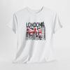 Distressed London Graphic Men's T-Shirt with Big Ben & Union Jack Vintage Design Unisex T-Shirt