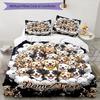 3PC Custom Name Puppy Cloud Art Bedding Set Printed  Bedding Set Duvet Cover Closure Includes 1 Duvet Cover & 209 Pillowcases for Bedroom