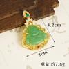 Gold Plated Buddha Pendant Necklace Women Minimalist Elegant Ethnic Style Charm Jewelry