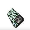 Green Background Leopard Print for 16Pro Personalized Cartoon for IPhone15ProMax for Apple 14Pro Anti-fall Protection 13