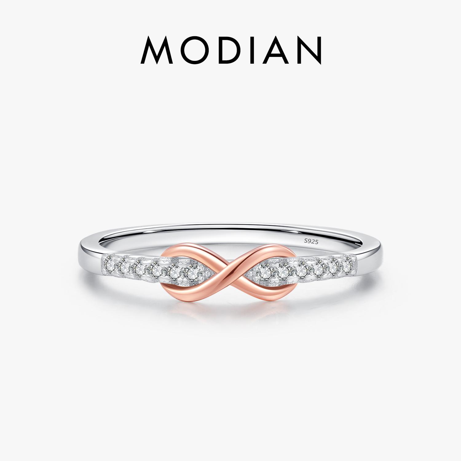 

Solid 925 Sterling Silver Infinite Love Simple Ring Romantic Rose Gold Color Wedding Ring For Women Fine Jewelry Gift 5