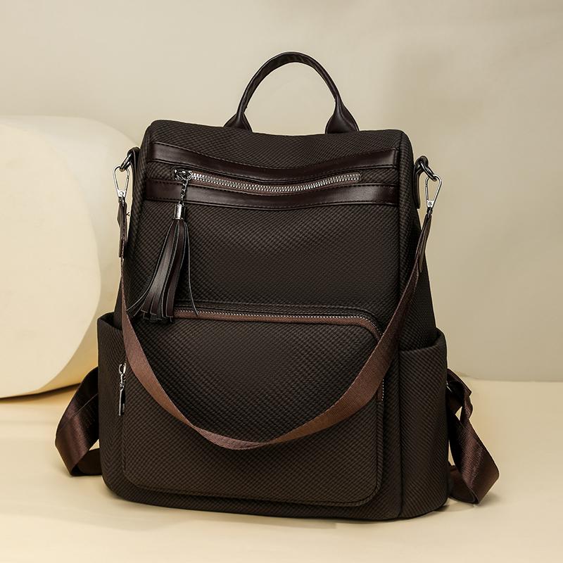 Women's Convertible PU Backpack - Multi-Way Tassel Shoulder Bag for Daily/Travel (Multi-Color Options)
