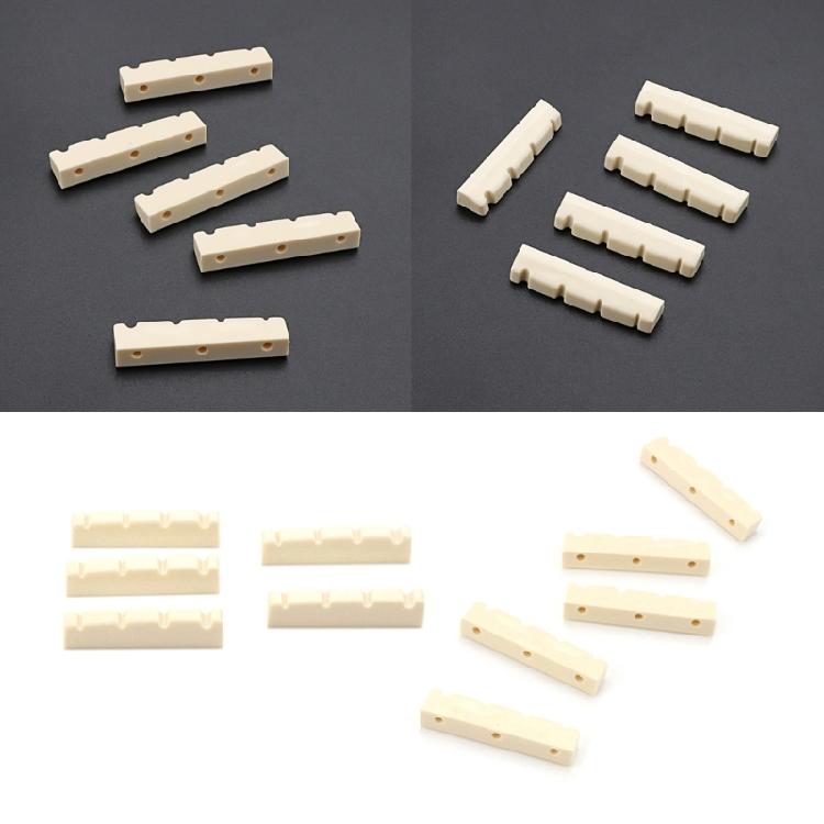 5Pcs Slotted Top Guitar String Nut Replacement for 4 Strings Musical Instrument
