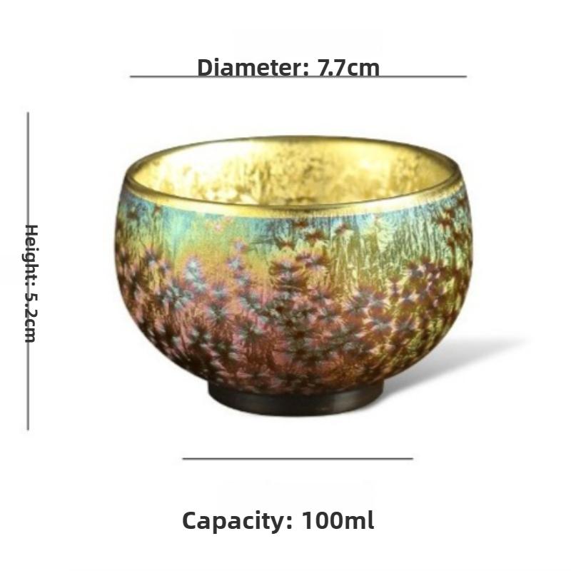 Colorful Master Cup Tea Bowl Gilt Silver Ceramic Teacup Tea Cup Single Cup Tea Cup Kung Fu Tea Set Teacup