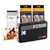Kodak Mini 2 Retro 4PASS Smartphone Printer/Instant Printer/Instax Printer (5.3 X 8.6 Cm) + 8 Printer Units + 60 Printer Sheets Bundle, Black