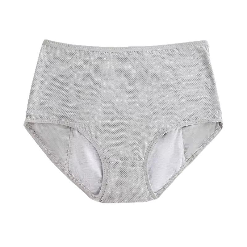 Women S Plus Size Mid Waist Mesh Breathable Leakproof Period Underwear