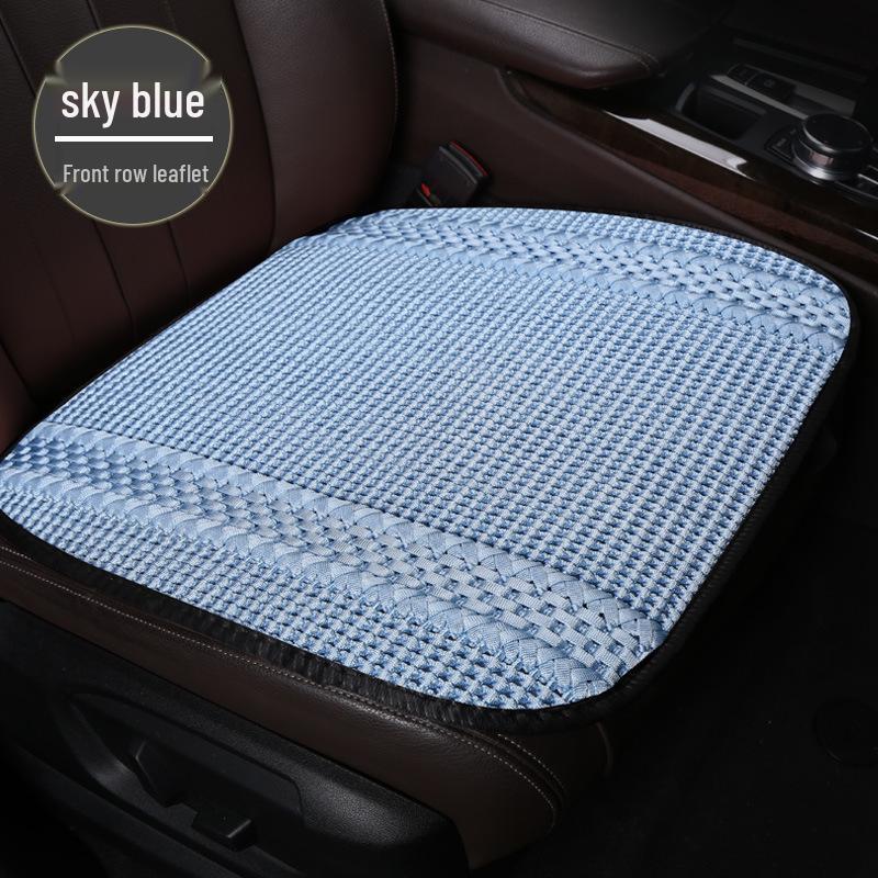Breathable Ice Silk Car Seat Cushion - Universal, Non-Slip, Cute Solid Color, Suitable for All Seasons