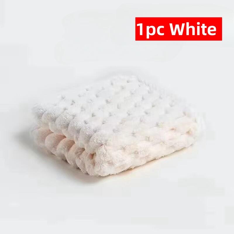 

1/4 шт. Мягкое ультратонкое волокнистое банное полотенце, впитывающее и быстросохнущее полотенце, домашнее мягкое утолщенное коралловое бархатное банное полотенце 35 * 75CM белый