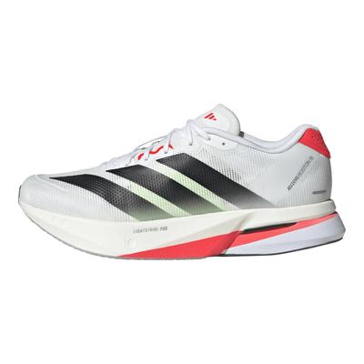 Adizero Boston 13 Białe Czarne Jaskrawoczerwone Męskie Buty Sportowe Chmurnobiałe Rdzennoczarne JS4932
