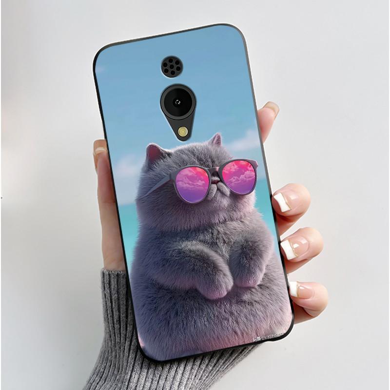 Hülle Für Nokia 150 2G 2023 TA-1582 Hülle Ästhetisch Luxuriös Niedlich Cool Jungen Mädchen Schwarz Matt Weiches TPU Vollschutz Rückseite