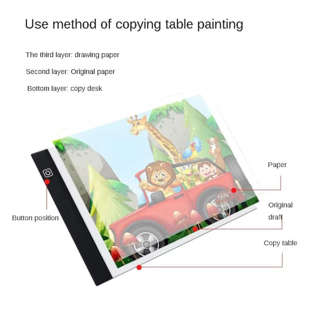 3 Level LED Drawing Board USB Tracing Board Learning Tool Electric Drawing Board  Drawing Tracing