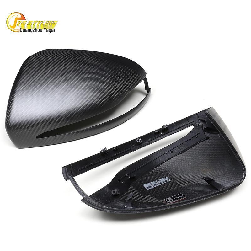 Left-Hand Drive Dry Carbon Fiber Rearview Mirror Cover for Mercedes-Benz B, C, E, S, GLC, GLA, CLA, CLS, W205 Models