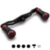 Mulinello HEIGHTEN da 8595 mm con impugnatura in tessuto di carbonio da 1,5 K, mulinello SHIMANO DAIWA Abu General Bait Reel Pillar Series (Nero e rosso vino, V2.0-85mm) (995)