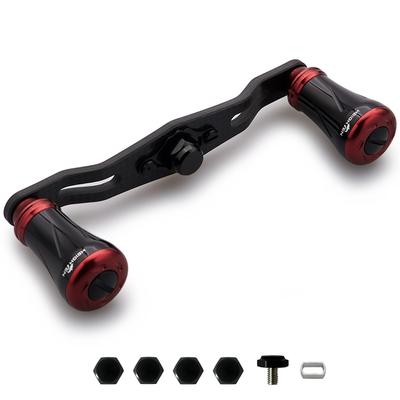 HEIGHTEN 8595mm Reel Handle 1.5K Carbon Cloth Carbon SHIMANO DAIWA Abu General Bait Reel Pillar Series (Black & Wine Red, V2.0-85mm) (995)