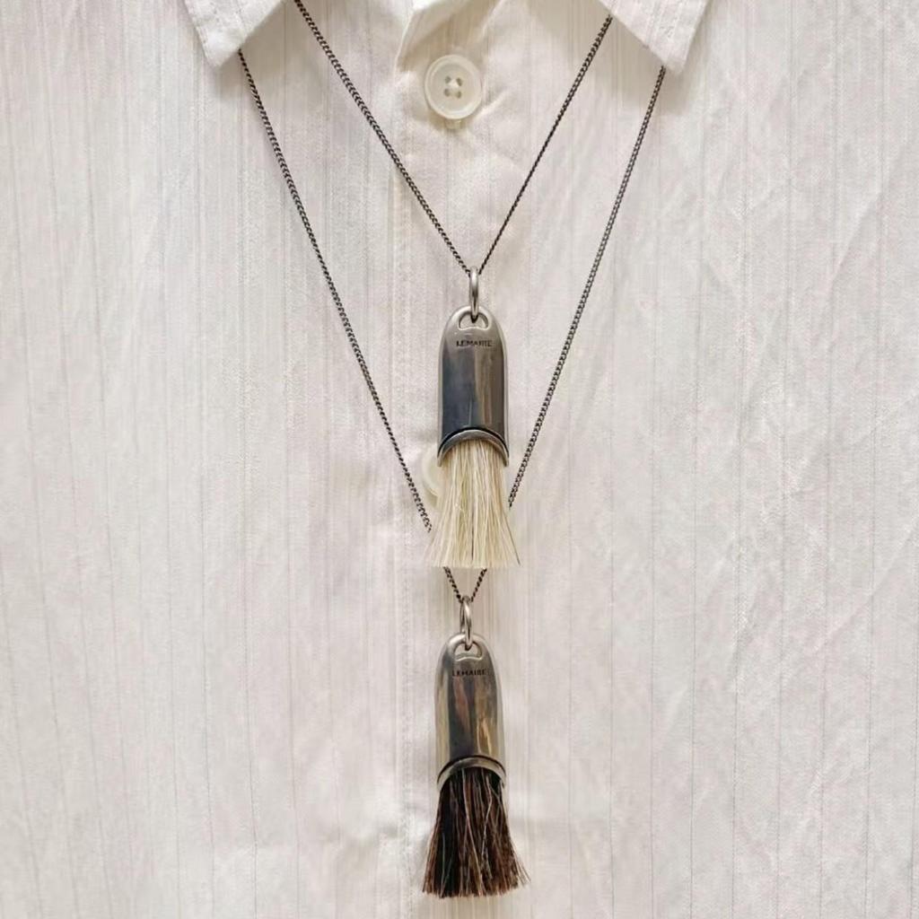 Elegante Rosshaar-Quasten-Halskette - Vielseitige High-End-Pulloverkette mit Nischen-Design-Anhänger für Damen