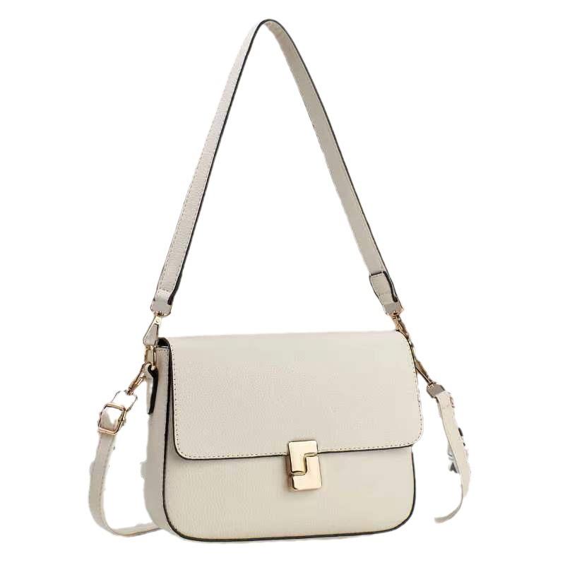 Niche High-quality Lychee Pattern PU Material Small Square Bag Simple and Versatile Underarm Bag One Shoulder Slanted Straddle Women's Bag