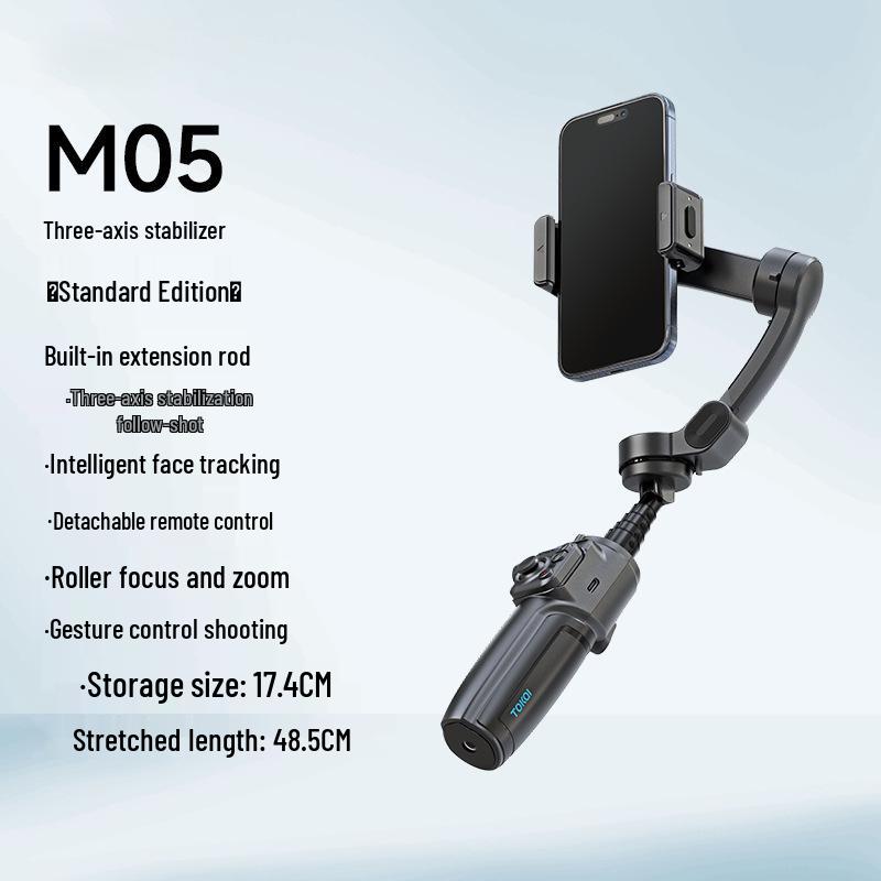 CYKE Three-Axis AI Face Tracking Gimbal & Selfie Stick with Anti-Shake Stabilizer for Live Streaming