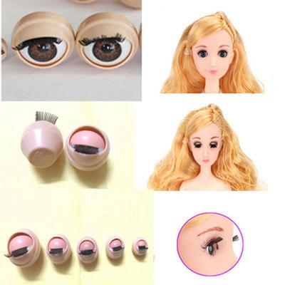 Yeux de poupée avec cils Simulation Globe oculaire actif Yeux de poupée DIY Globes oculaires roulants de poupée