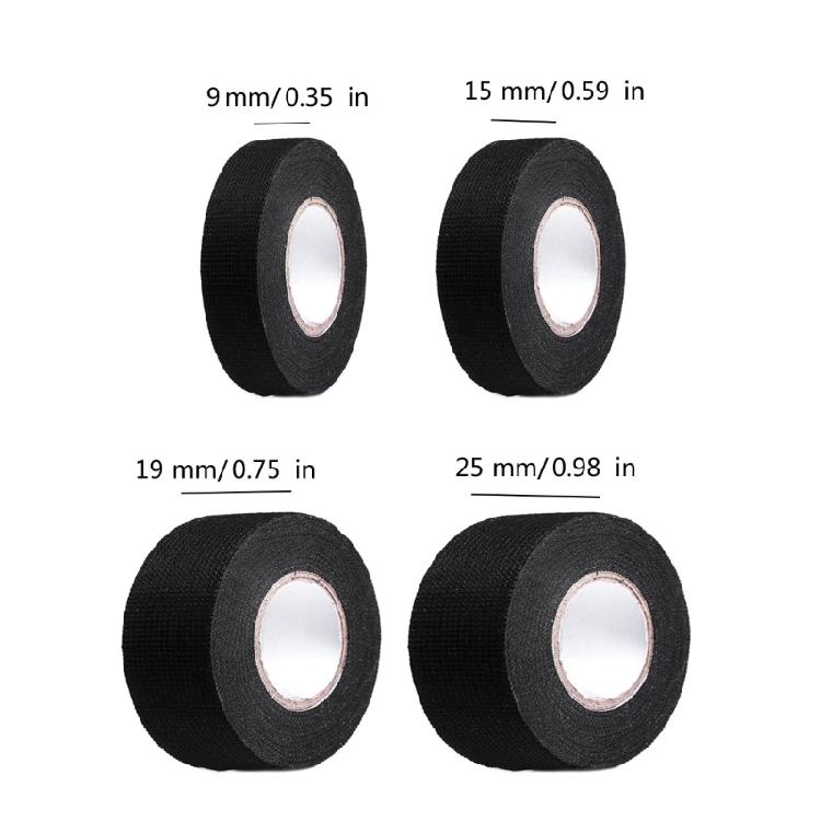 Automotive Heat Resistant Fabric Wire Harness Tape Black Cloth Electrical High Temp Tape Insulating Fabric Cloth Tape