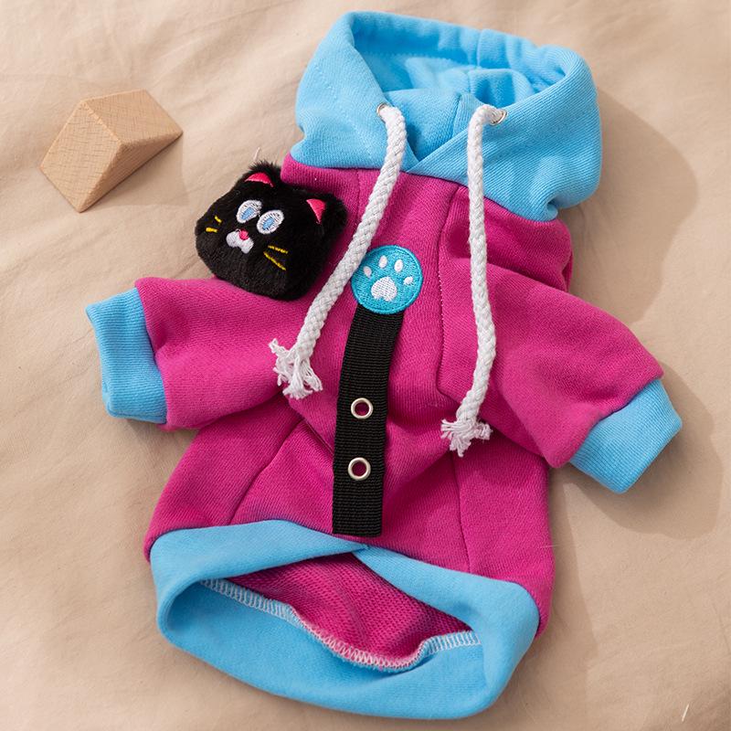 Mikina s kapucí dinosaura pro psy a kočky - Roztomilý jarní/letní dvounohý kostým pro mazlíčky