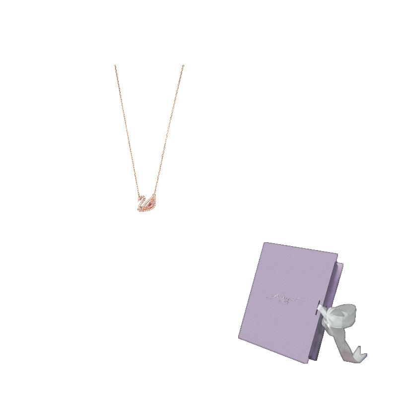 Swarovski Dazzling Swan Crystal Necklace Women Necklace Rose-Gold 5469989