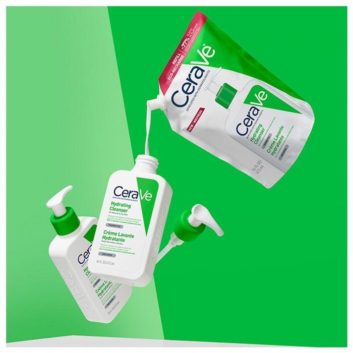 CeraVe Crème Lavante Hydratante 473 ML + Éco-Recharge 473 ML