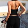 European beautiful women's ribbed vest summer basic sexy slim sling V-neck going out vest